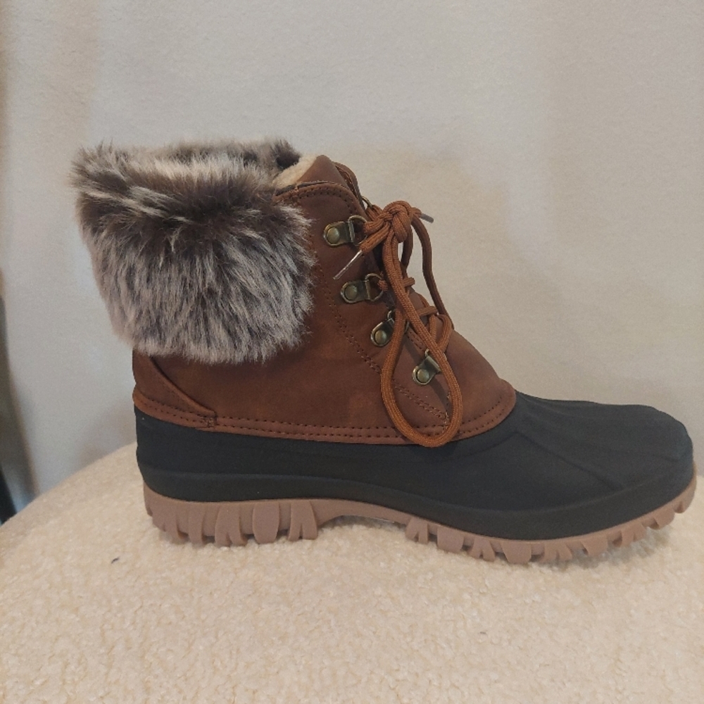 Brown Fur-Lined Women's Boots